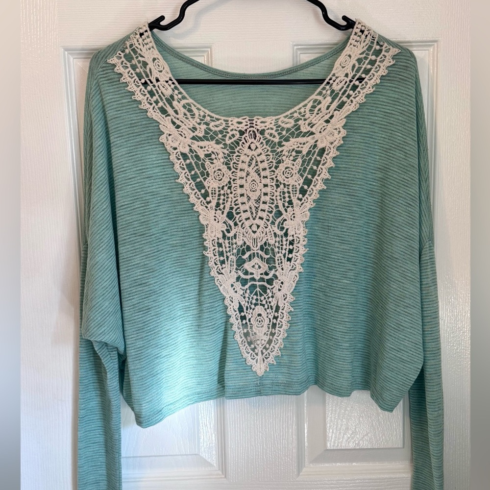 NWOT long sleeve with lace in the back